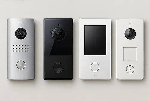 Pulsantiere e monitor di videocitofoni di diverse marche